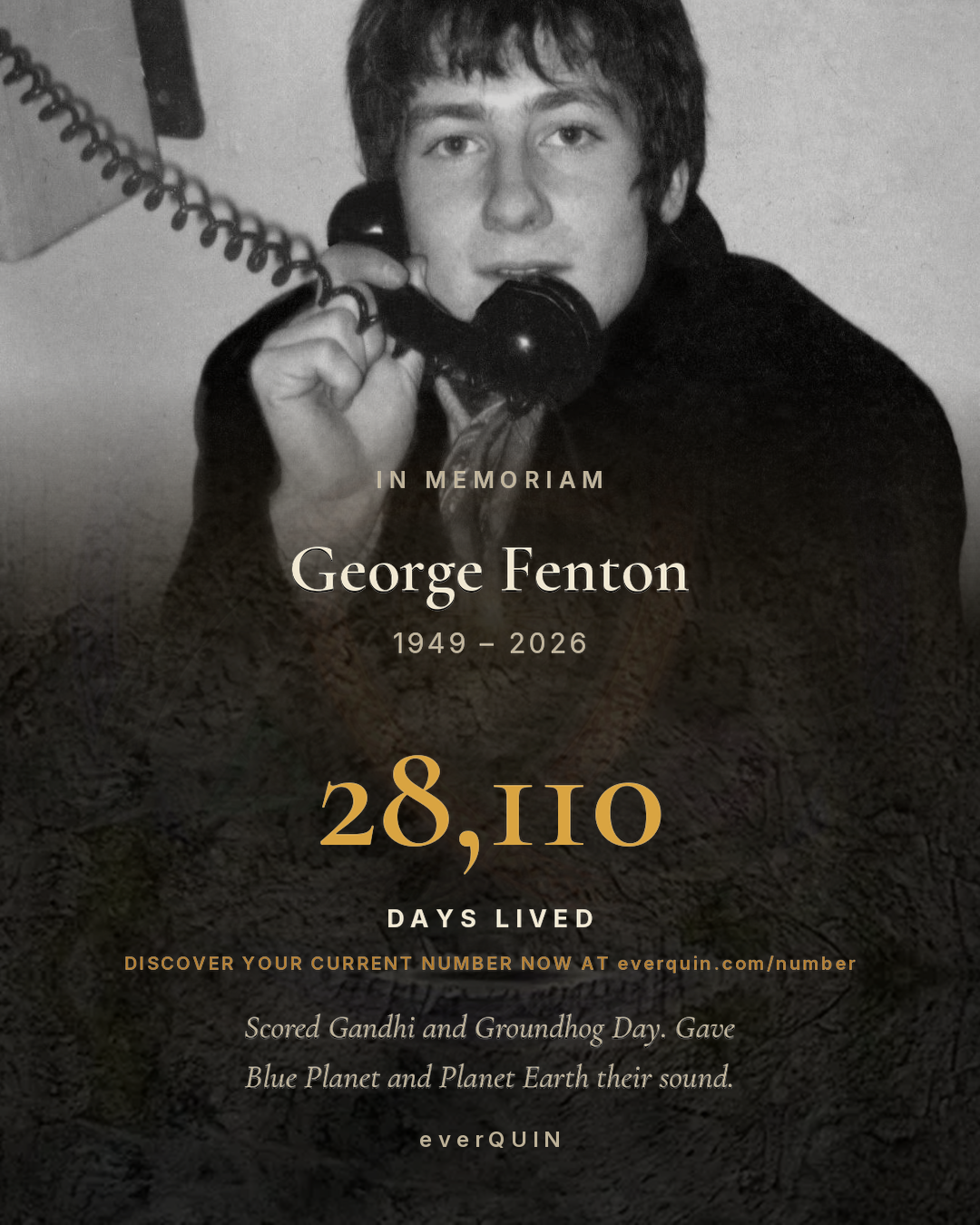 In memoriam: George Fenton